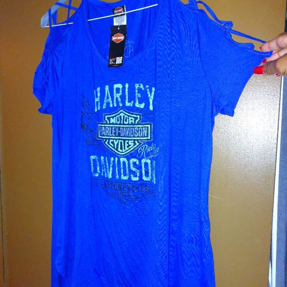 Blue Harley Davidson Shirt